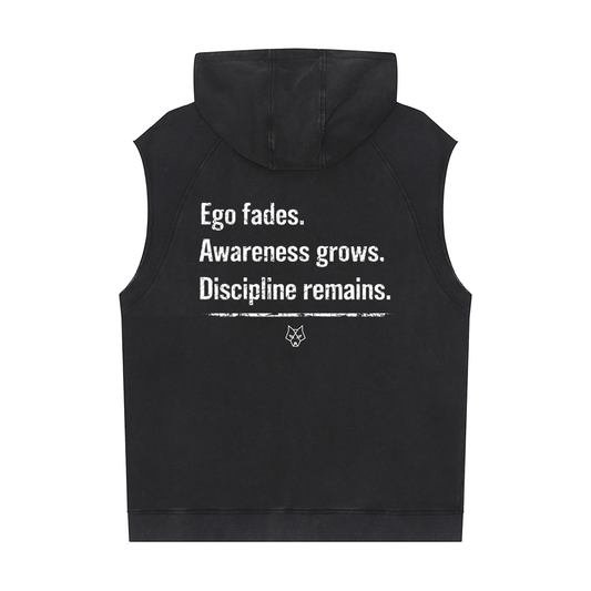 ACEWOLF® YRYP SLEEVELESS HOODIE - BLACK